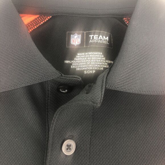 NFL Cincinnati Bengals Men's Polo Small Team Apparel Football Black Orange KCCR - Picture 4 of 12